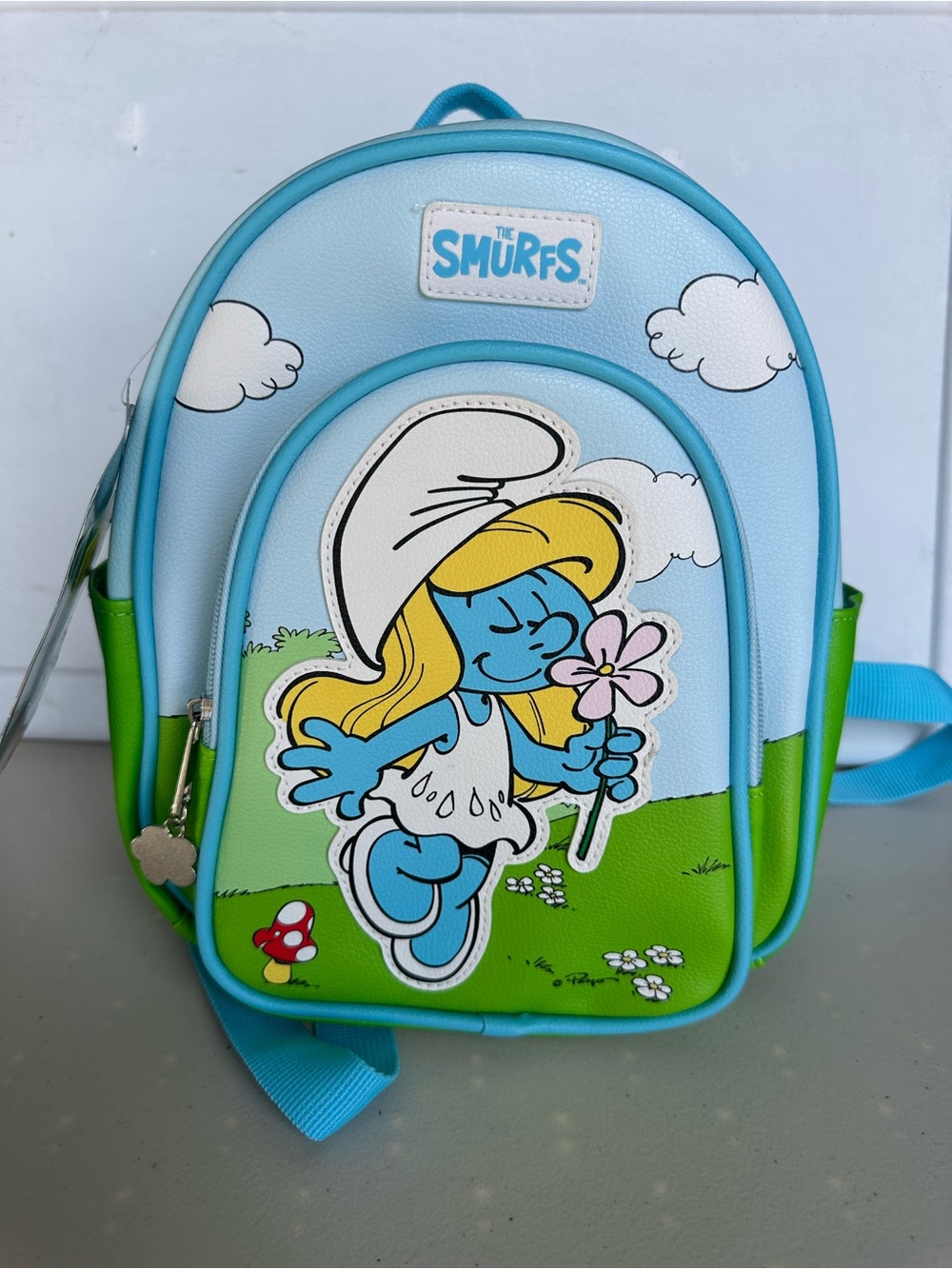 Smurfette Kids Backpack - Light Blue & Green